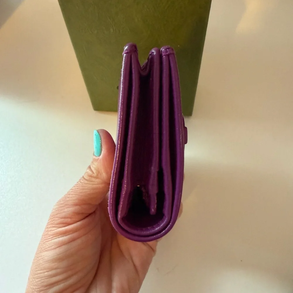 Gucci Purple Leather Wallet - Picture 6 of 9